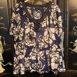 Mossimo Sheer Peplum blouse, Size 26W
